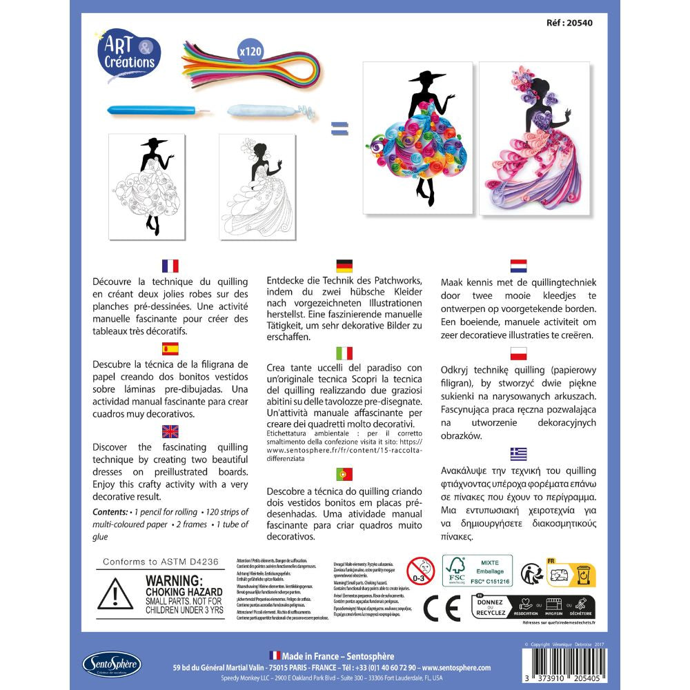 Art & Creations: Paper Modelling - Quilling Art - Dresses