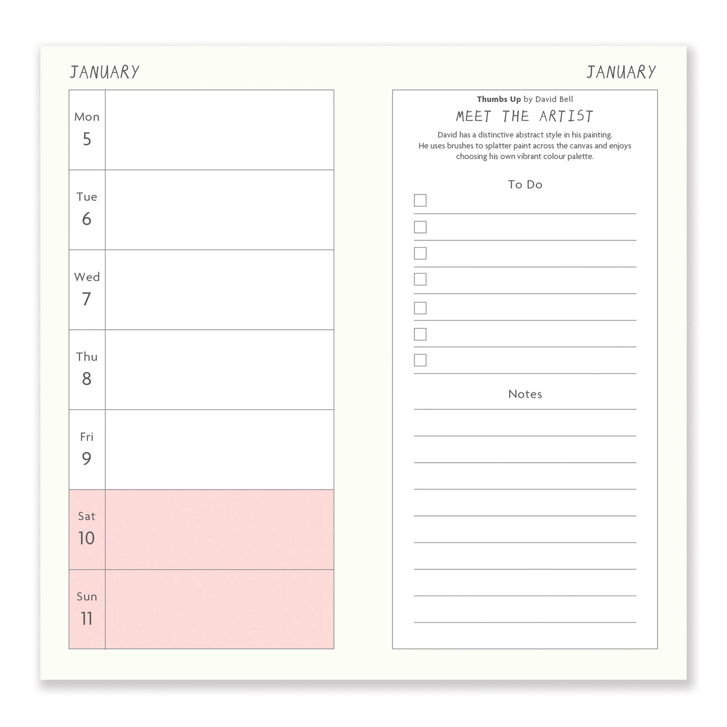 ARTHOUSE Unlimited Slim 2026 Mini Diary