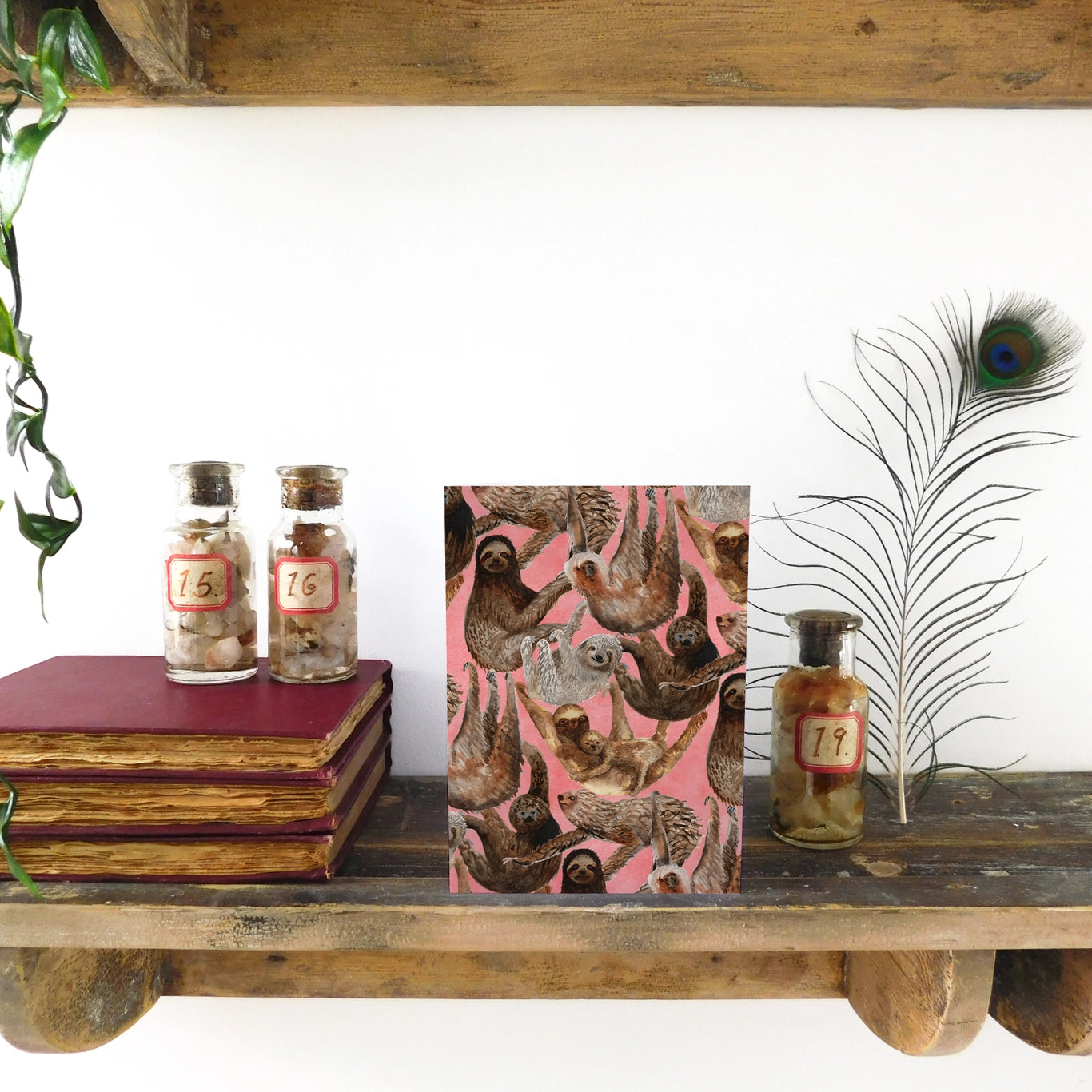Sleuth of Sloths, Greeting Card: Bison Bindery