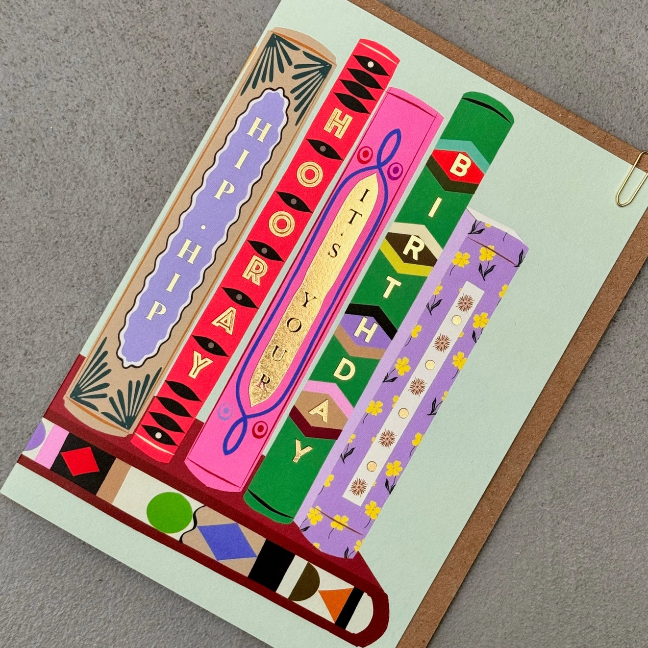 PAVILION: ‘Hip Hip Hooray’ Literary Library Birthday Greeting Card