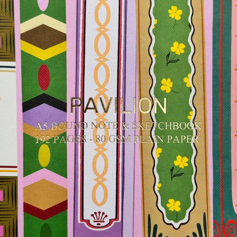 PAVILION: Library Patterned Foiled Notebook / Sketchbook