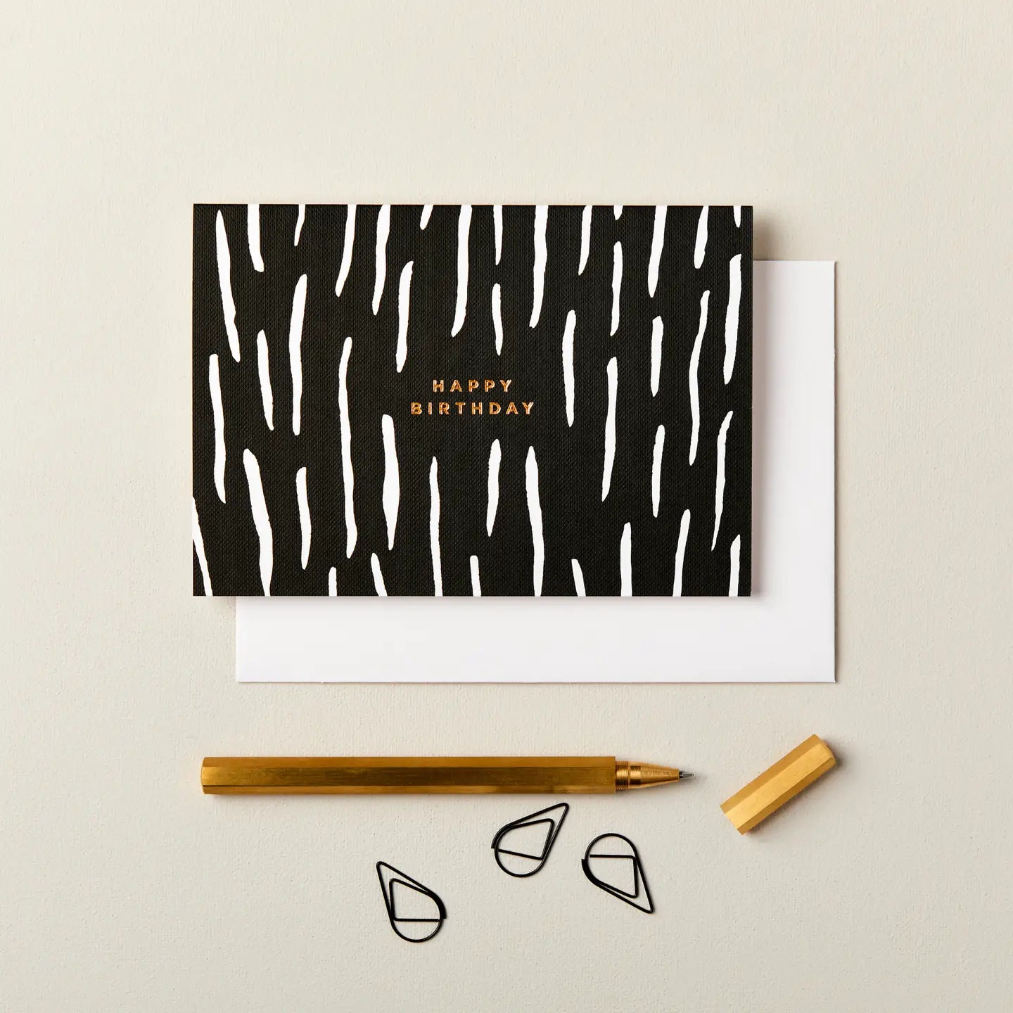 Zebra Happy Birthday Ink & Bloom Greeting Card