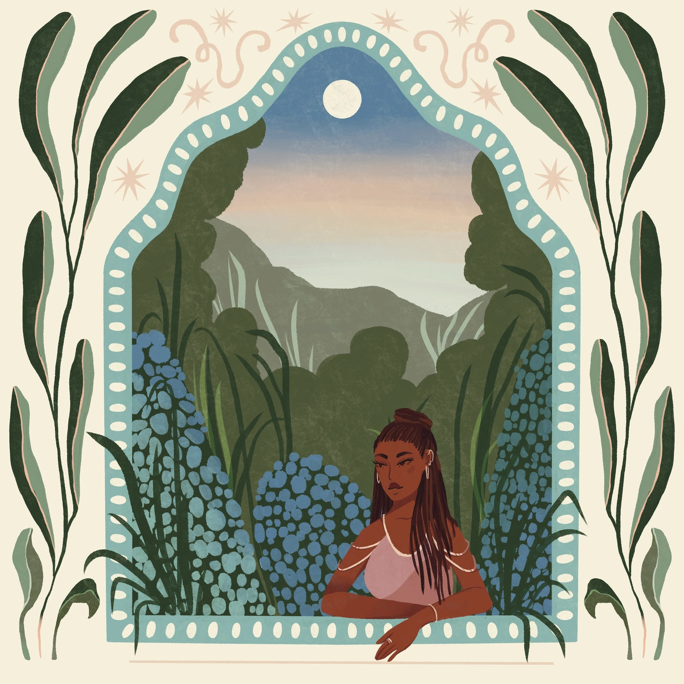 Lione & Sheikh: Bluebell Garden Greeting Card