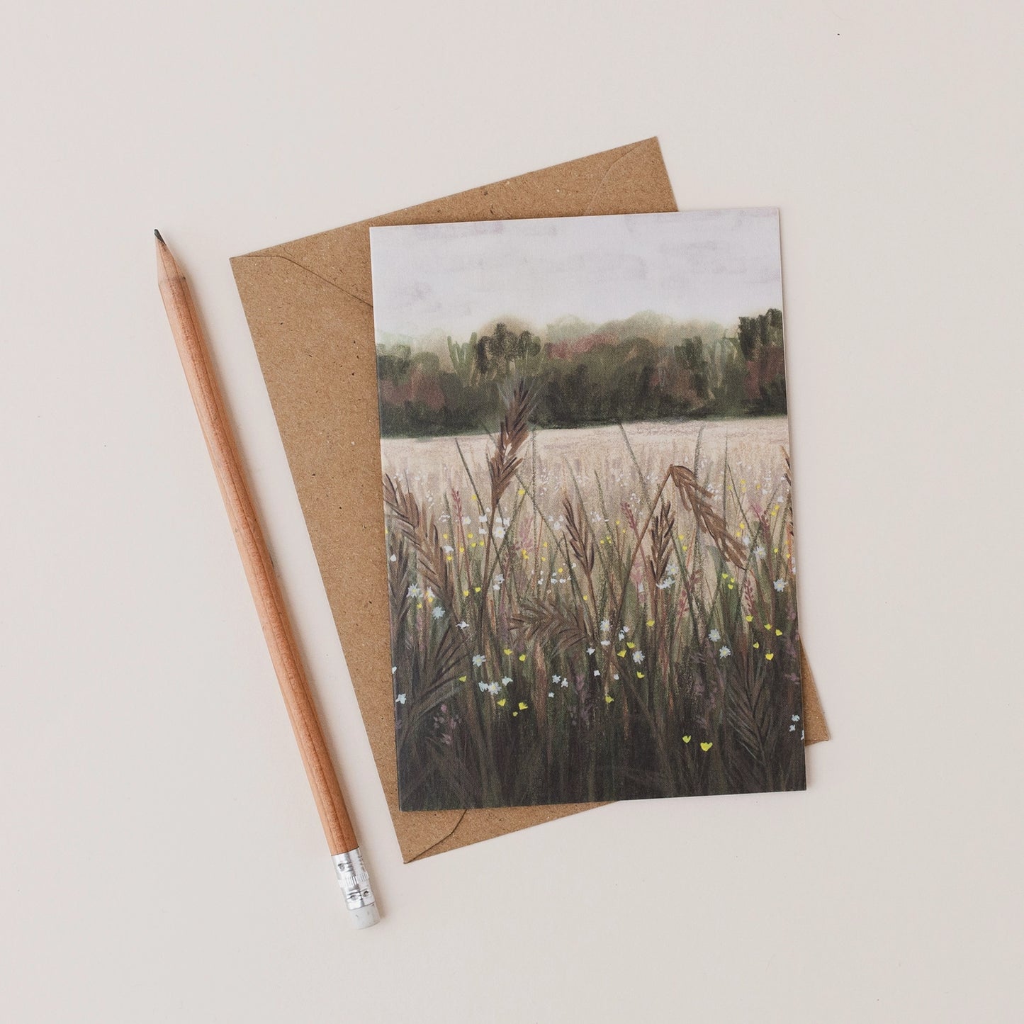 Greeting Card: Autumn Meadow, Rodley Nature Reserve