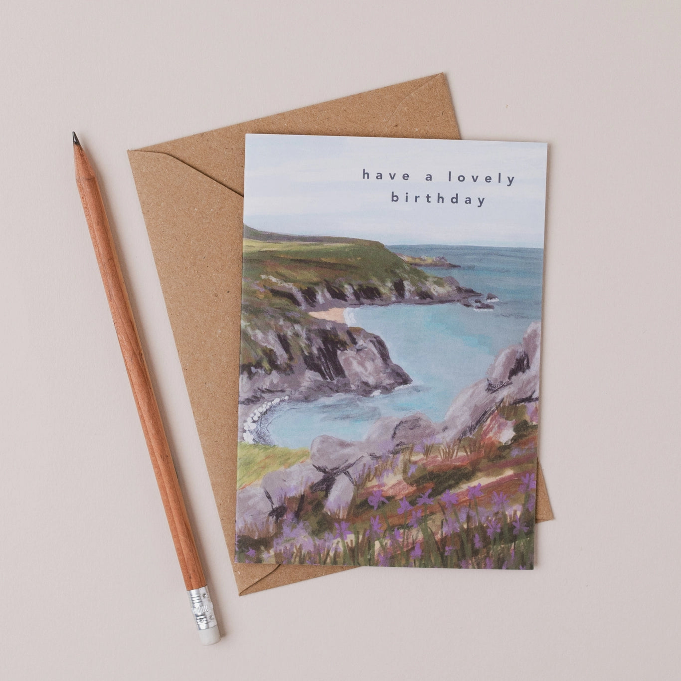 ‘Have a Lovely Birthday’ Cornwall Beach Card