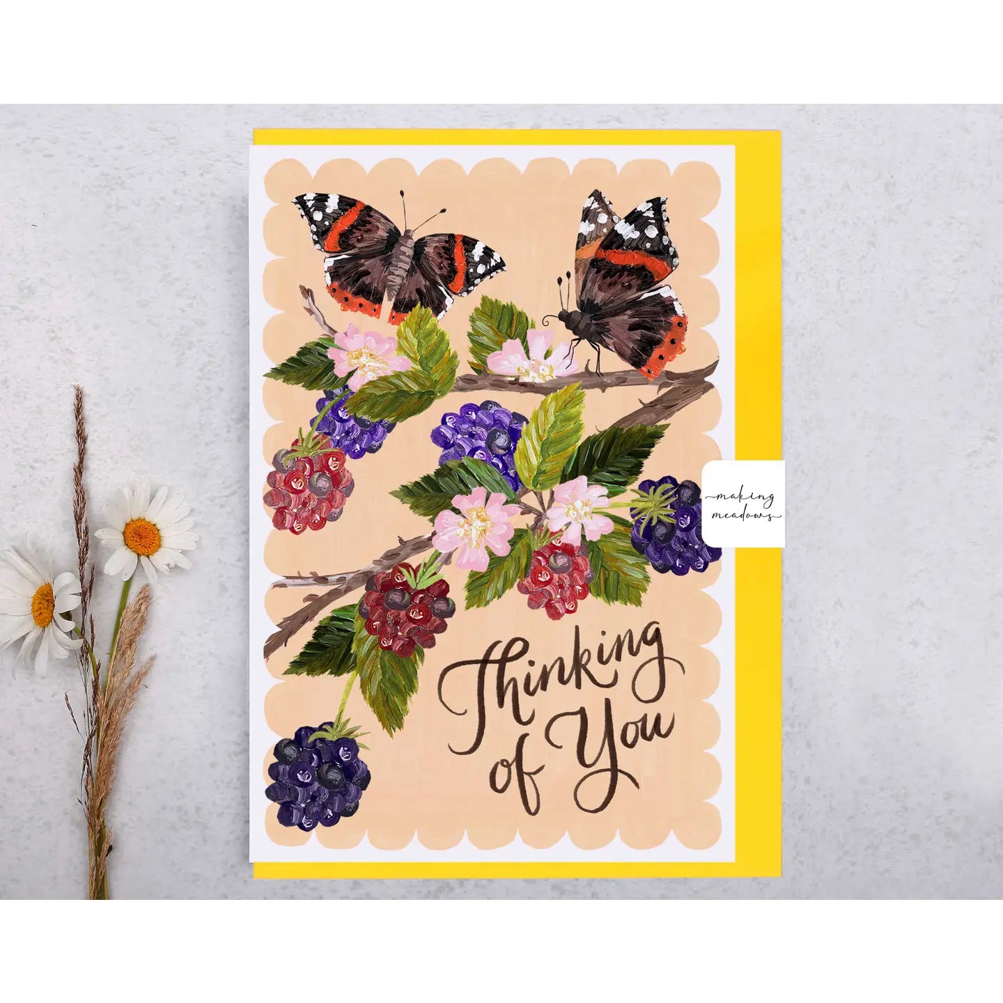 Making Meadows: Thinking of You - Hedgerow Butterflies Card