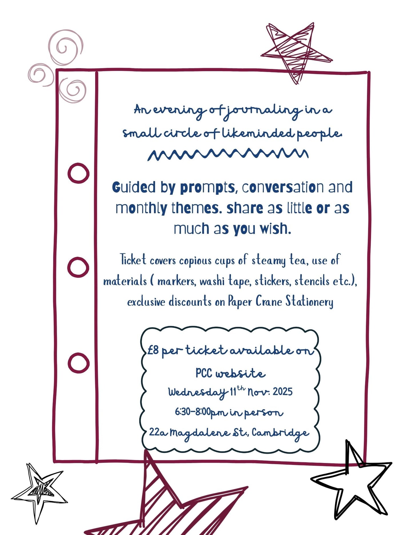 Journaling Circle: November at Tea Apothecary
