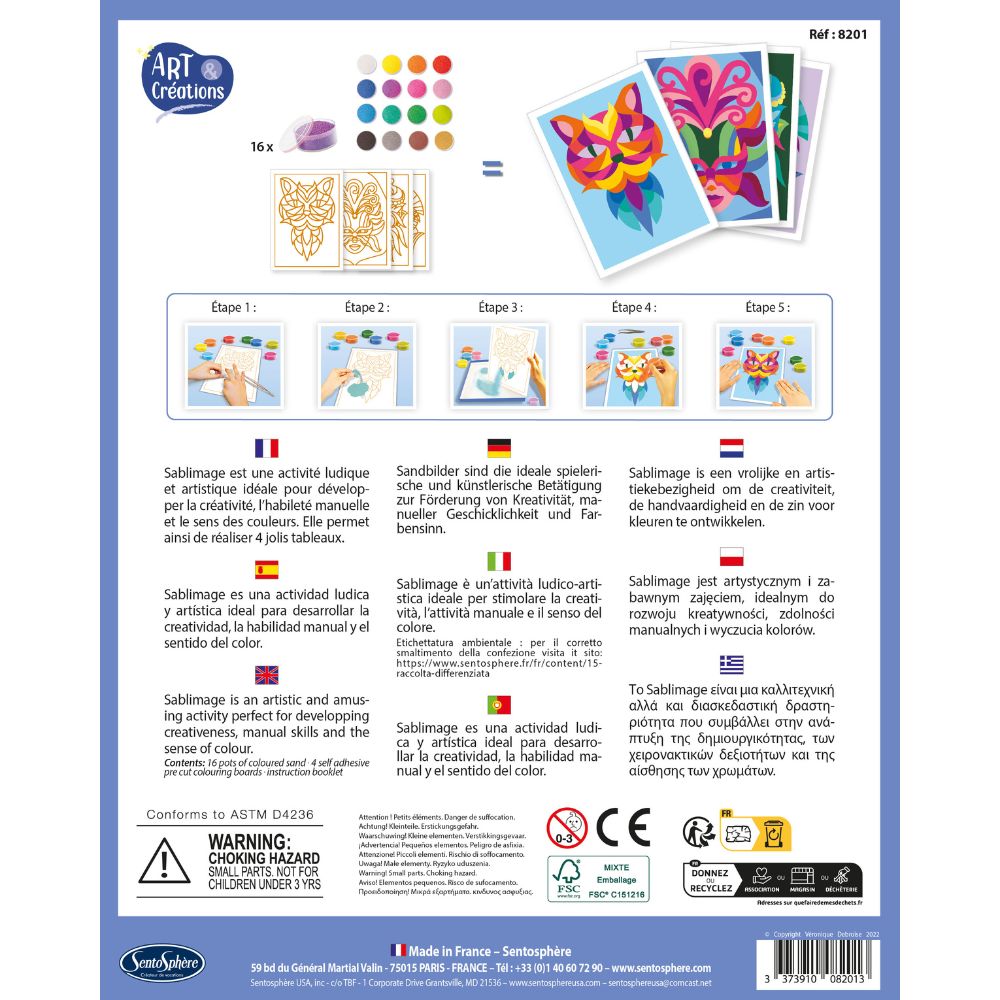 Sand Art for Kids: Masks