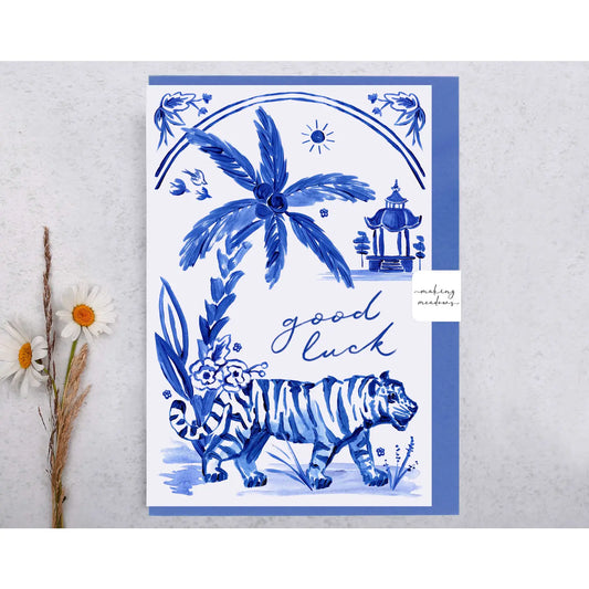 Making Meadows: Good Luck Porcelain Tiger Card