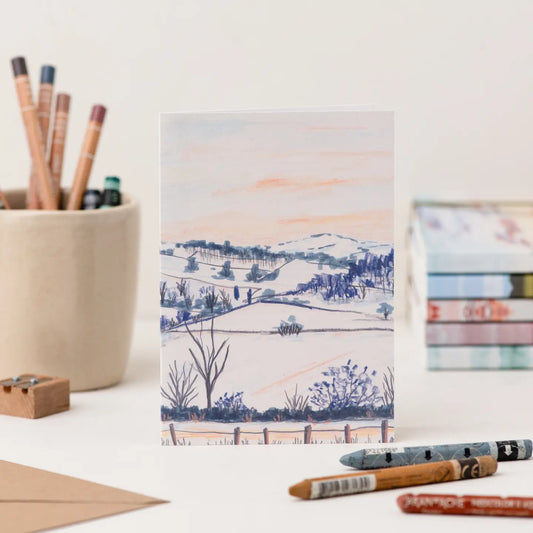 Joy Jen Studio: Winter Peninnes, Derbyshire Greeting Card