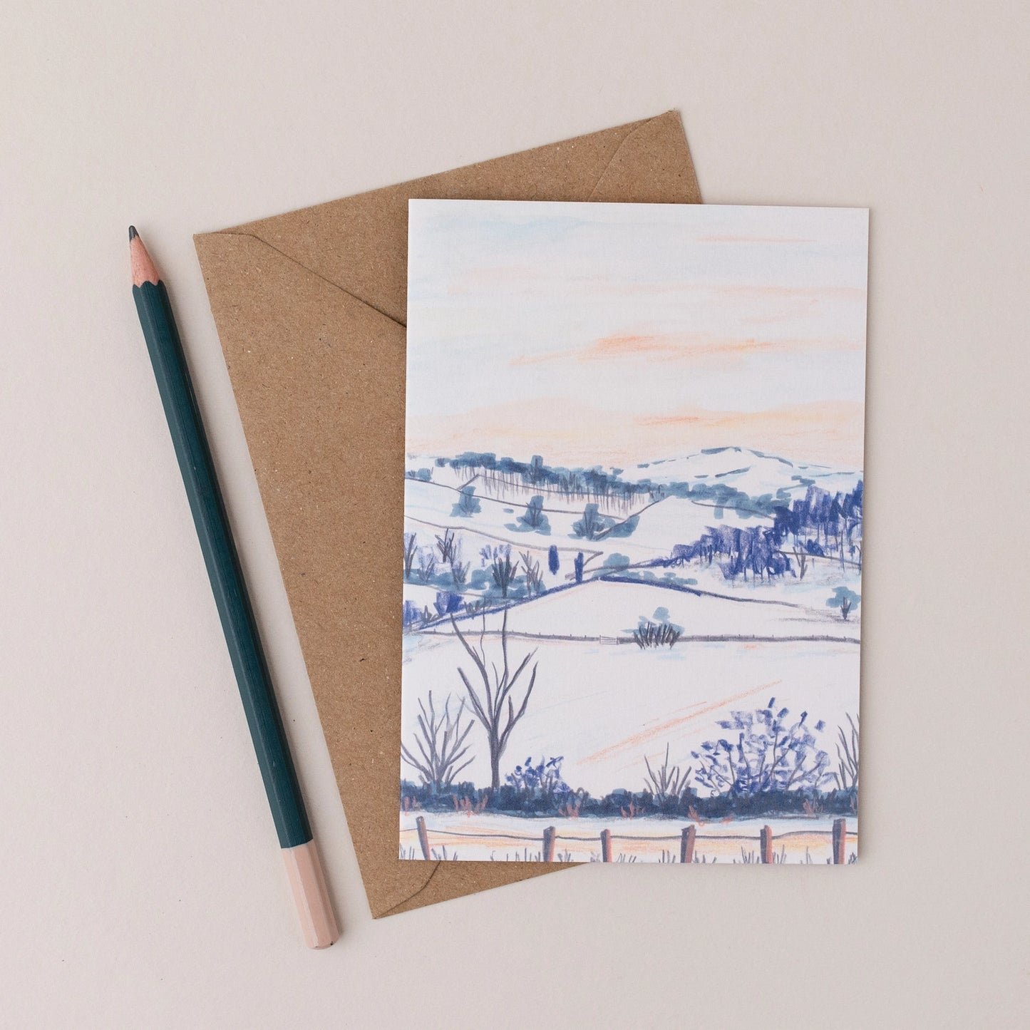 Joy Jen Studio: Winter Peninnes, Derbyshire Greeting Card