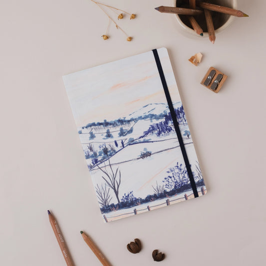 Joy Jen Studio: Winter Pennines, Derbyshire A5 Notebook