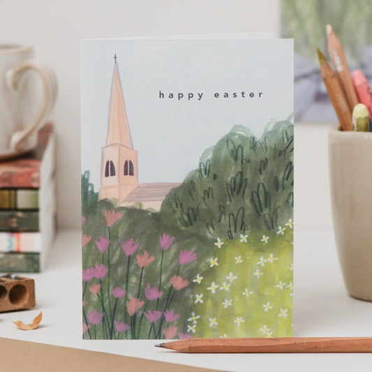 Joy Jen Studio: Happy Easter, Church Spire Card