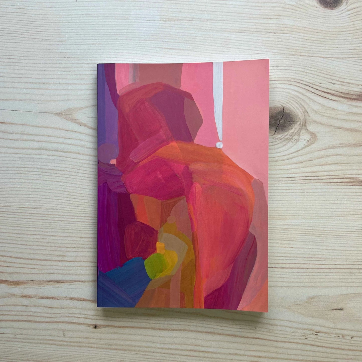Red & Purple Abstract Slimline A5 Notebook: Susannah Bleasby Art