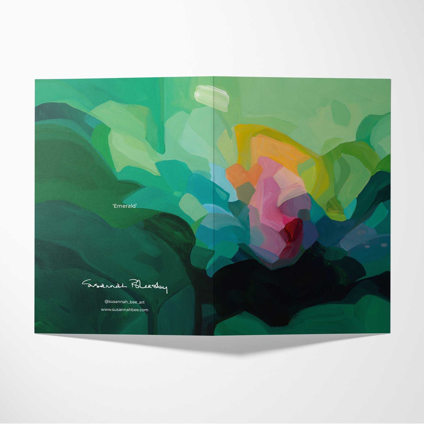 ‘Emerald’ Greeting Card: Susannah Bleasby Art