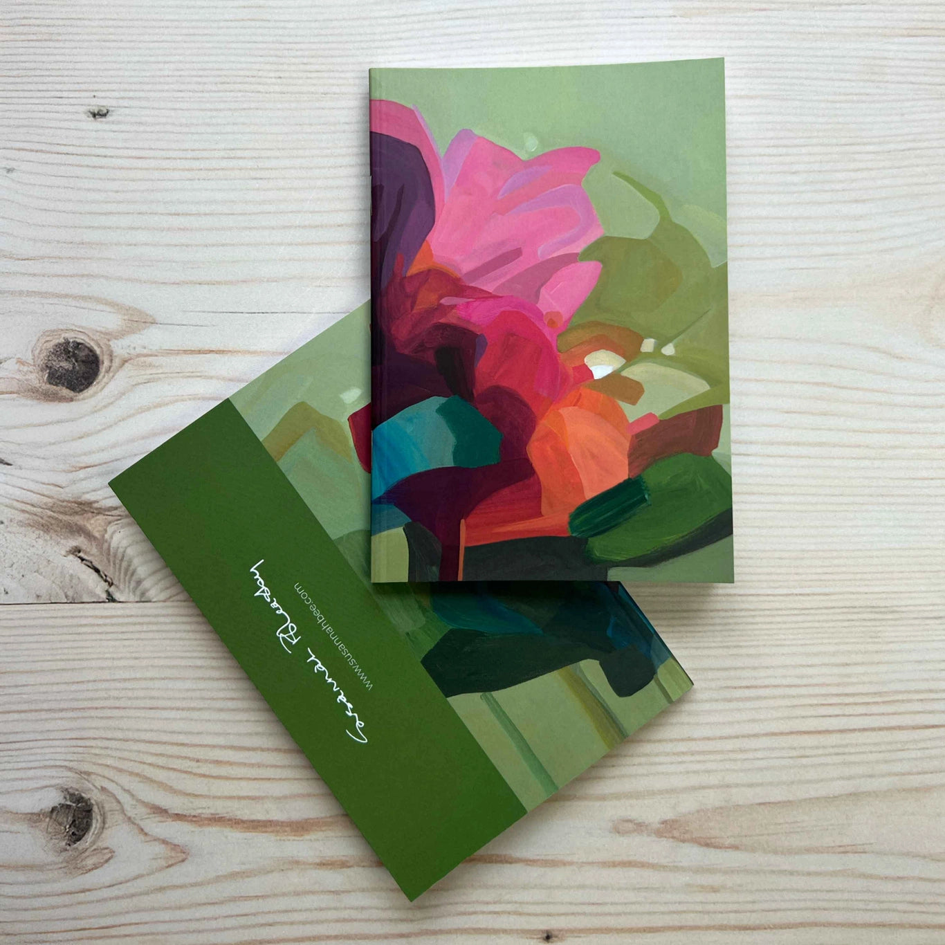 Pause Green Pocket A6 Notebook: Susannah Bleasby Art