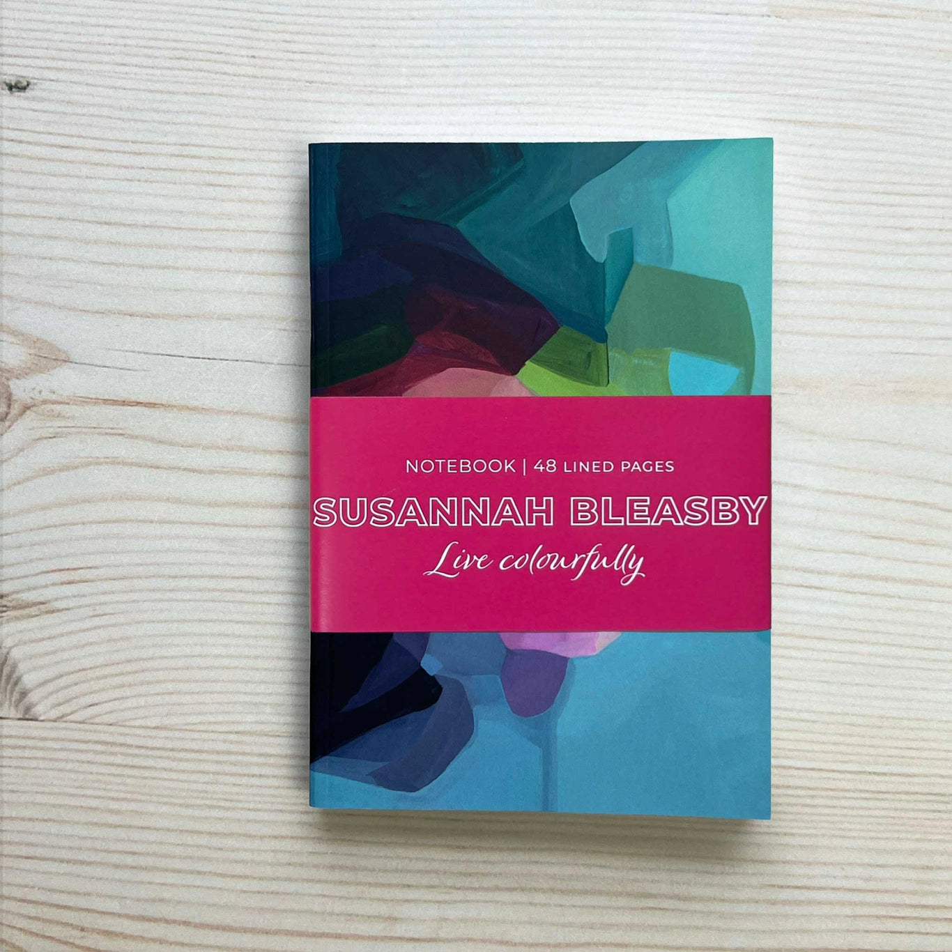 Blue Rainbow Pocket A6 Notebook: Susannah Bleasby Art