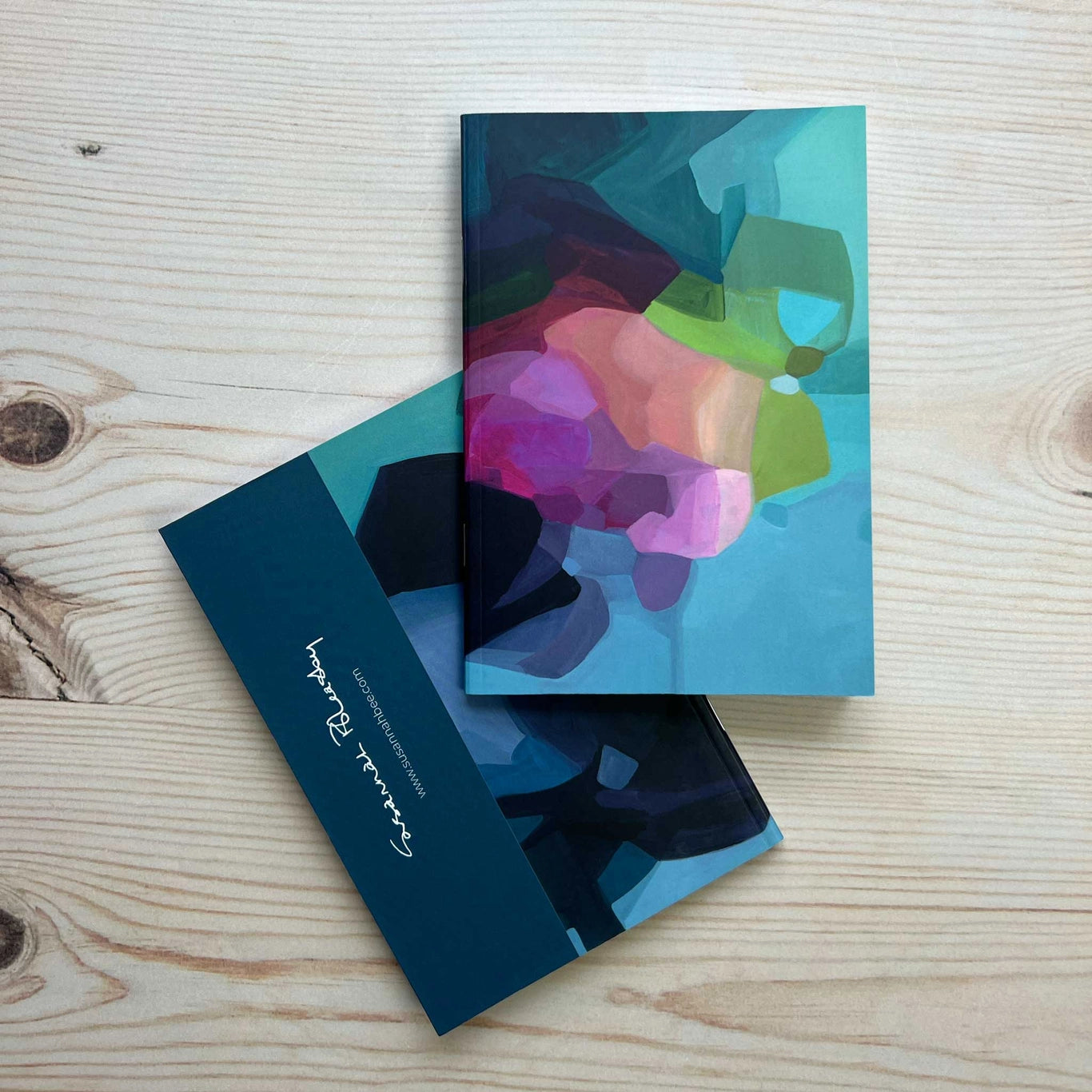 Blue Rainbow Pocket A6 Notebook: Susannah Bleasby Art