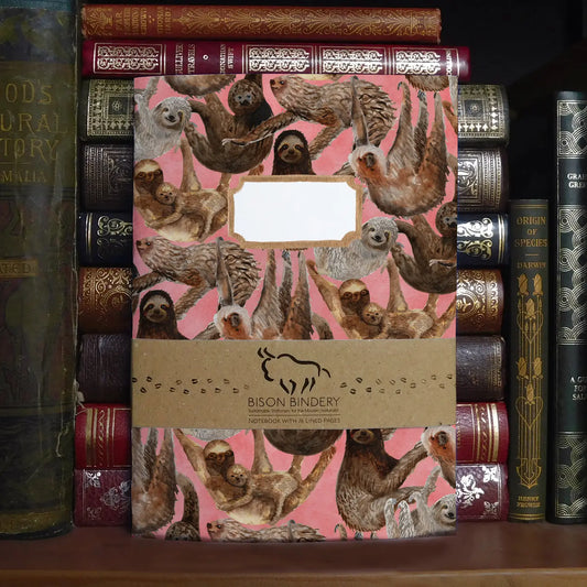 Sleuth of Sloths, A5 Notebook: Bison Bindery