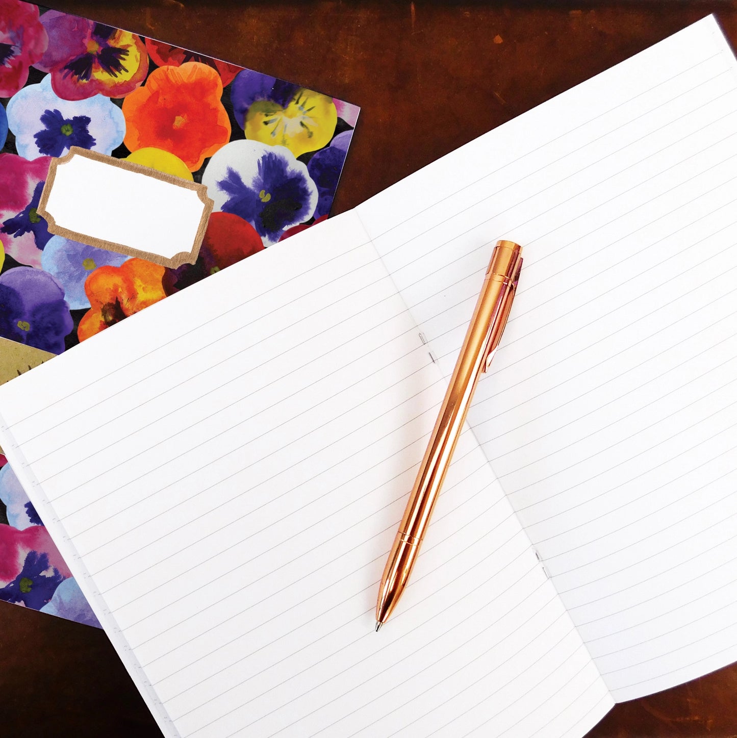 Viola Pansy, A5 Notebook: Bison Bindery