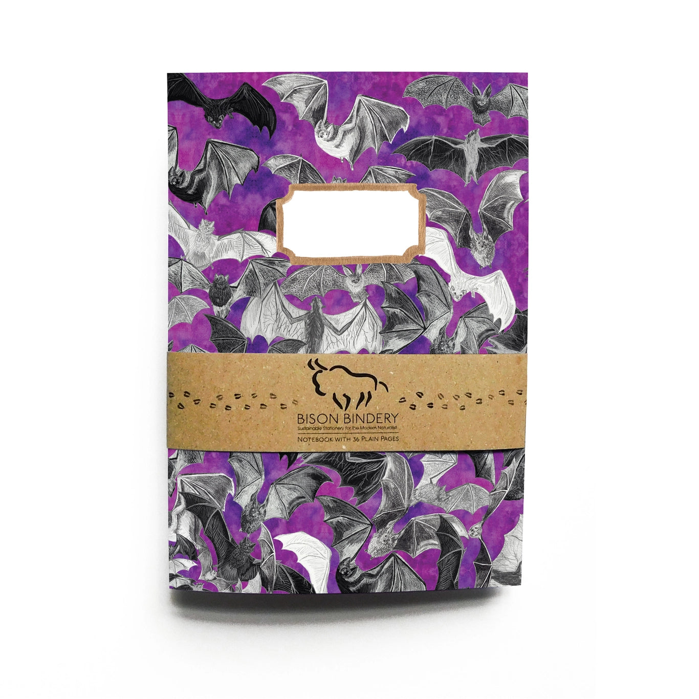 Chiroptera Bat, A5 Plain Pages Notebook: Bison Bindery
