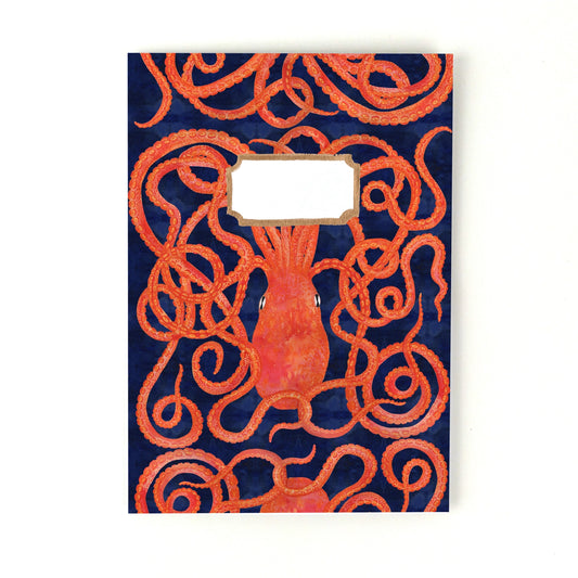 Octopoda Octopus, A5 Plain Pages Notebook: Bison Bindery