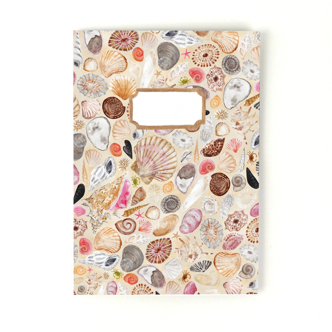 Conchae Sea Shell, A5 Plain Pages Notebook: Bison Bindery