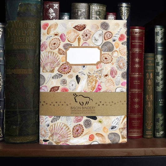 Conchae Sea Shell, A5 Plain Pages Notebook: Bison Bindery