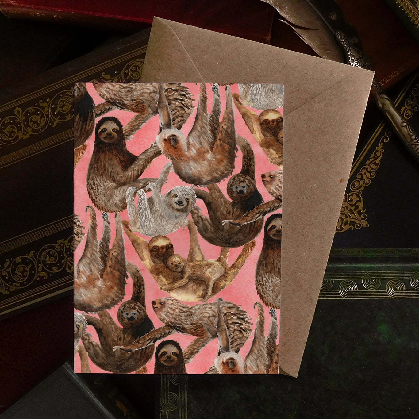 Sleuth of Sloths, Greeting Card: Bison Bindery