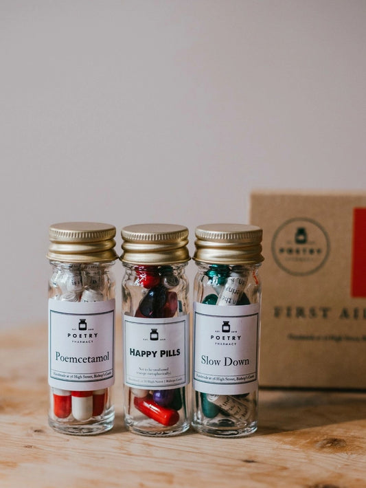Poetry Pharmacy: First Aid Kit - Poetry Pills Box