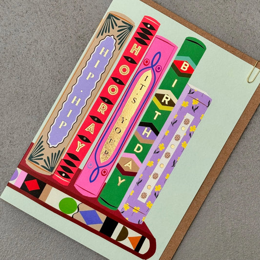 PAVILION: ‘Hip Hip Hooray’ Literary Library Birthday Greeting Card