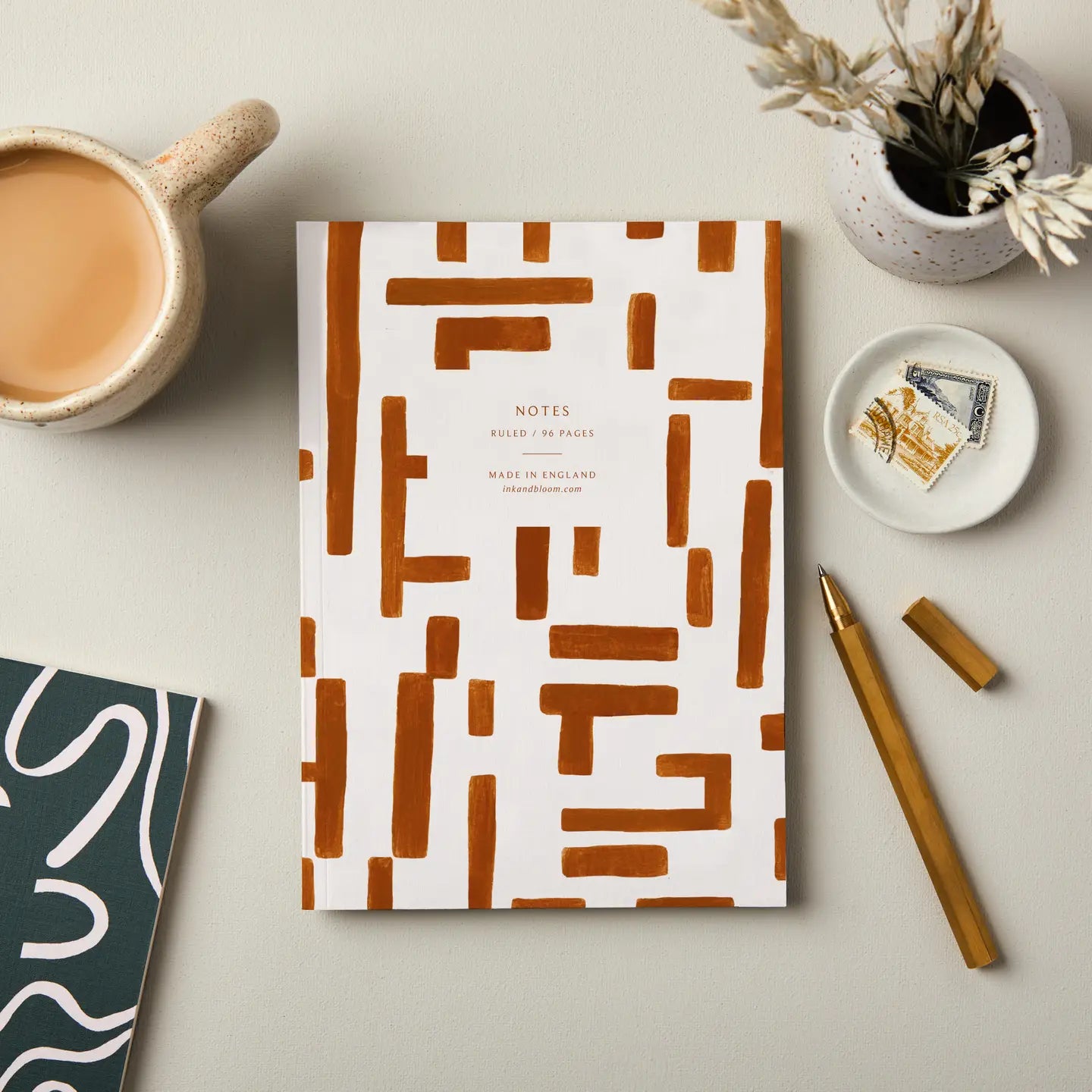 Abstract Tan Block Notebook