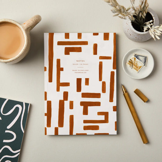 Abstract Tan Block Notebook