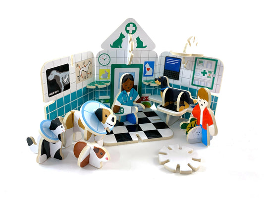 PlayPress: Vets Mini Playset Pocket Toy