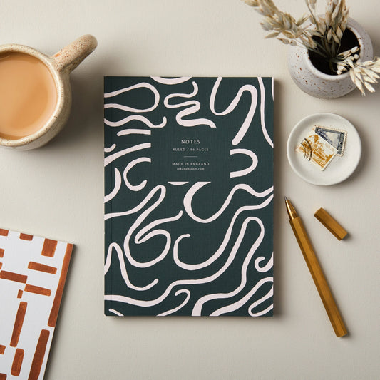 Abstract Squiggle Notebook A5