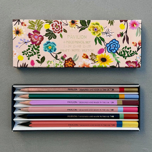 PAVILION: Botanical Flower Tree of Life - 6 Piece Pencil Set