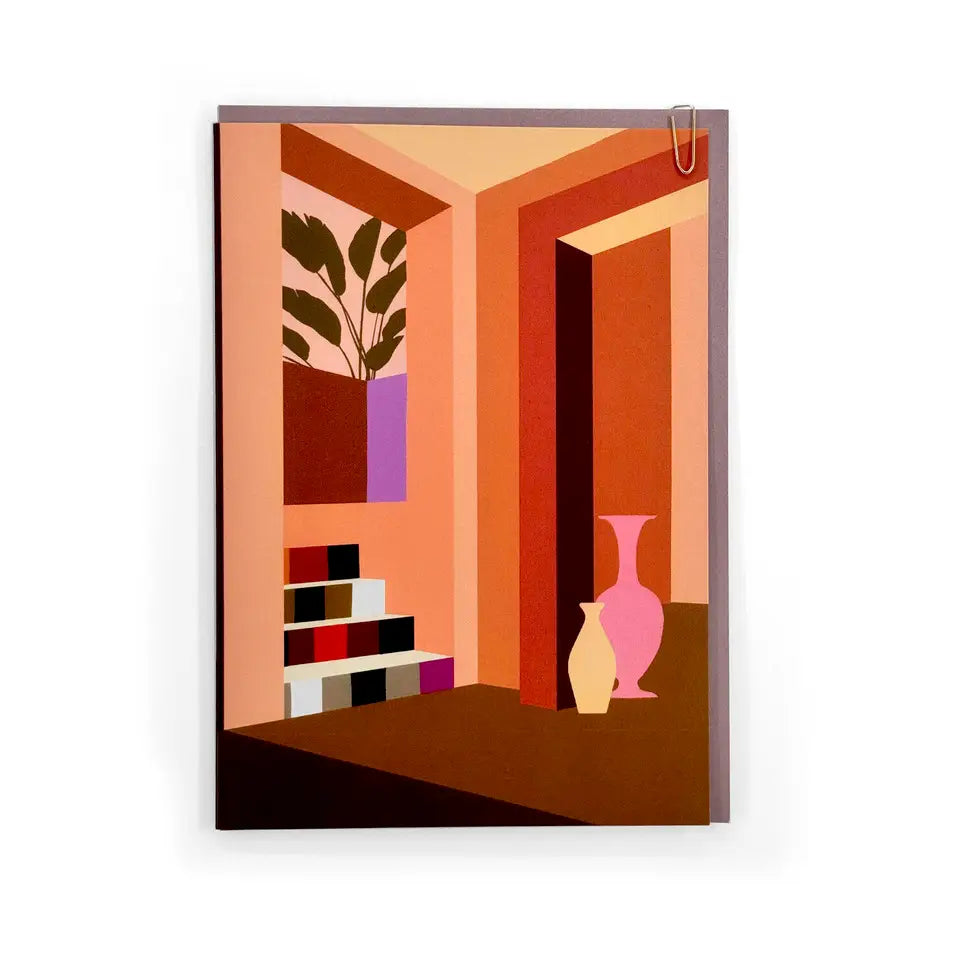 PAVILION: ‘Steps’ Modern Interior Housewarming Greeting Card