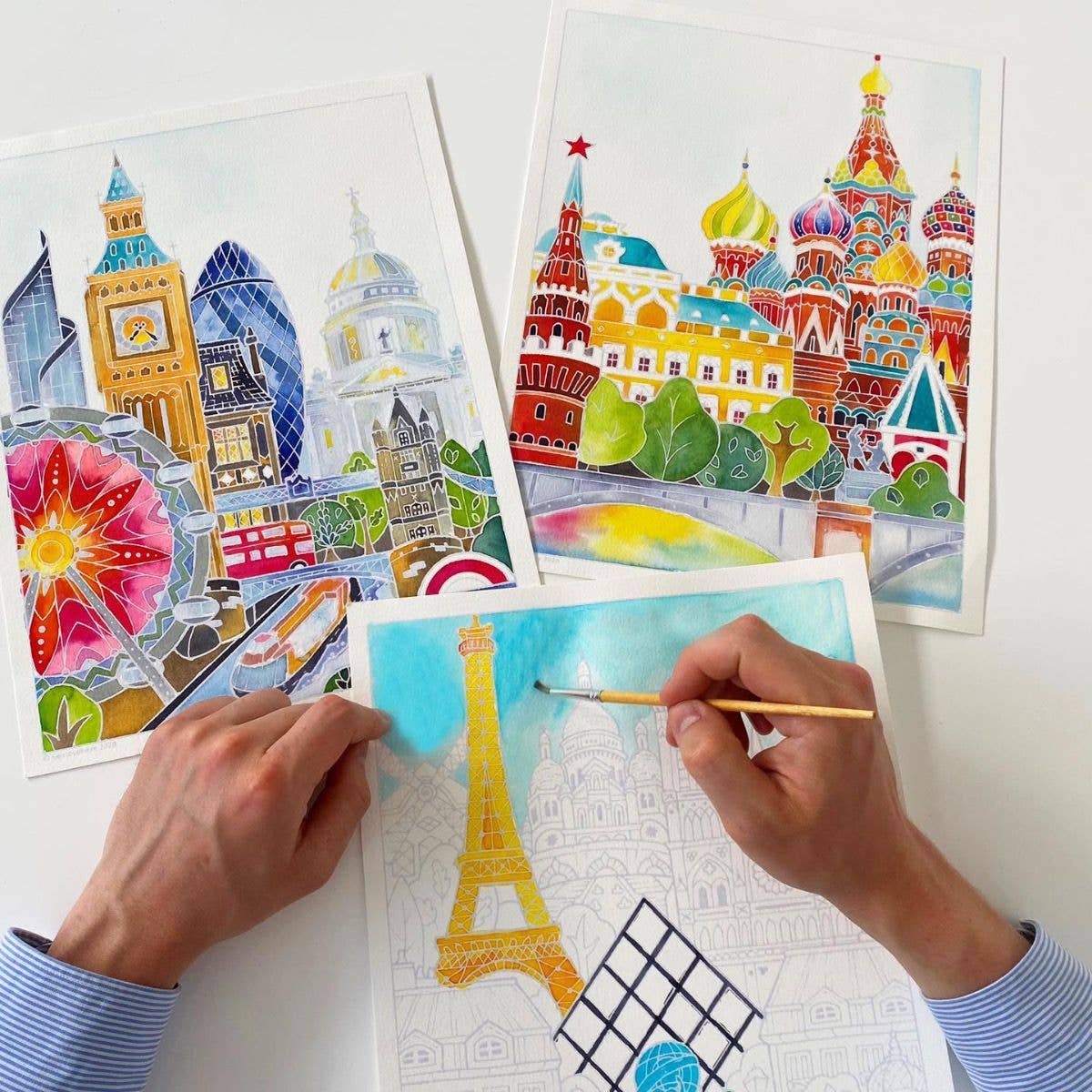 Aquarellum: Paint by Numbers - Capital Cities