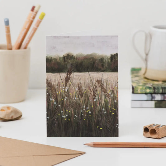 Greeting Card: Autumn Meadow, Rodley Nature Reserve
