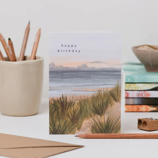 Formby Beach Birthday Card