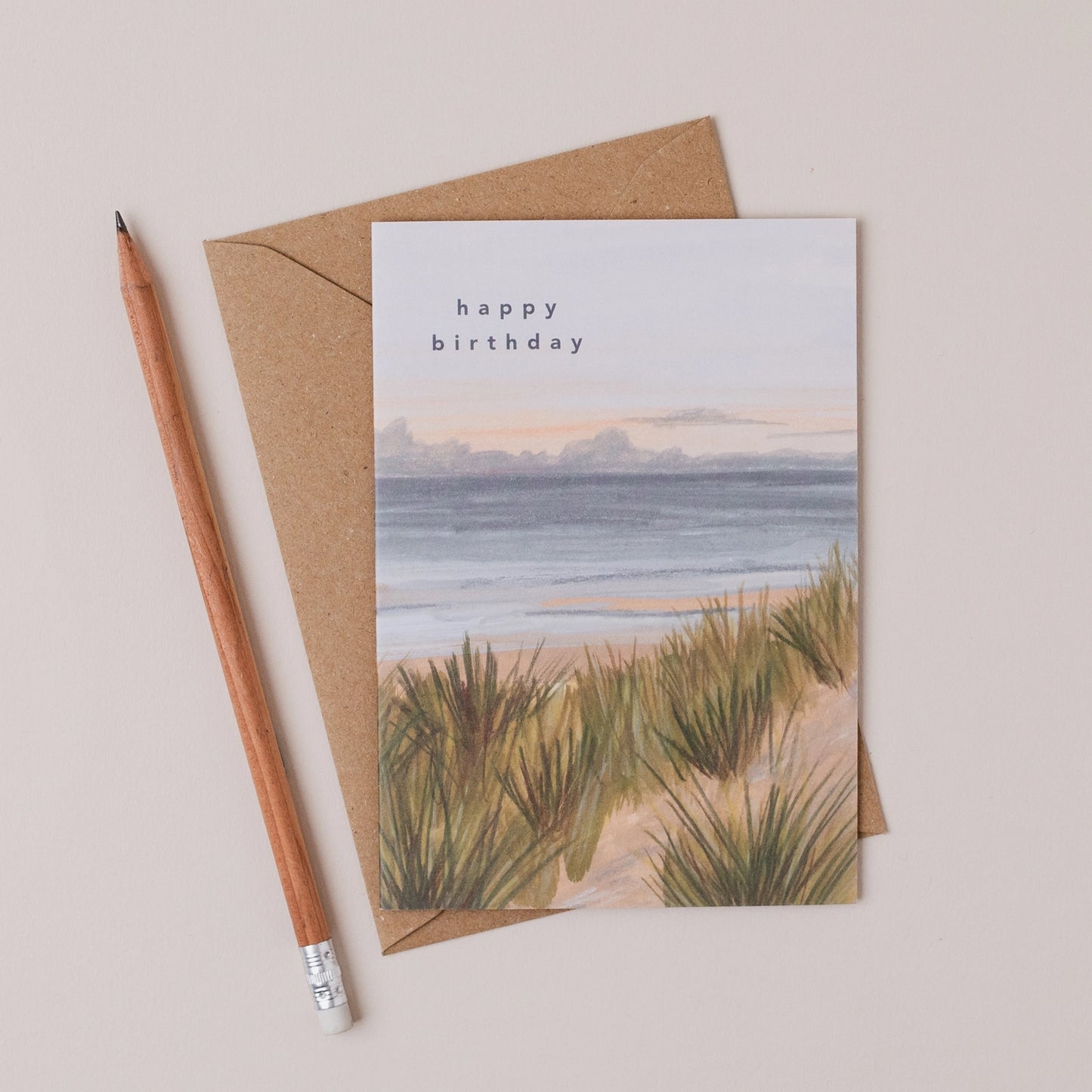 Formby Beach Birthday Card