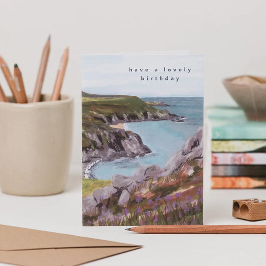 ‘Have a Lovely Birthday’ Cornwall Beach Card