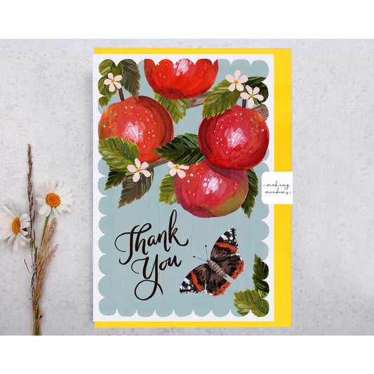 Making Meadows: Thank You - Apples Greeting Card