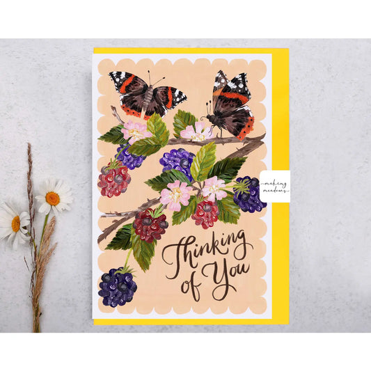 Making Meadows: Thinking of You - Hedgerow Butterflies Card
