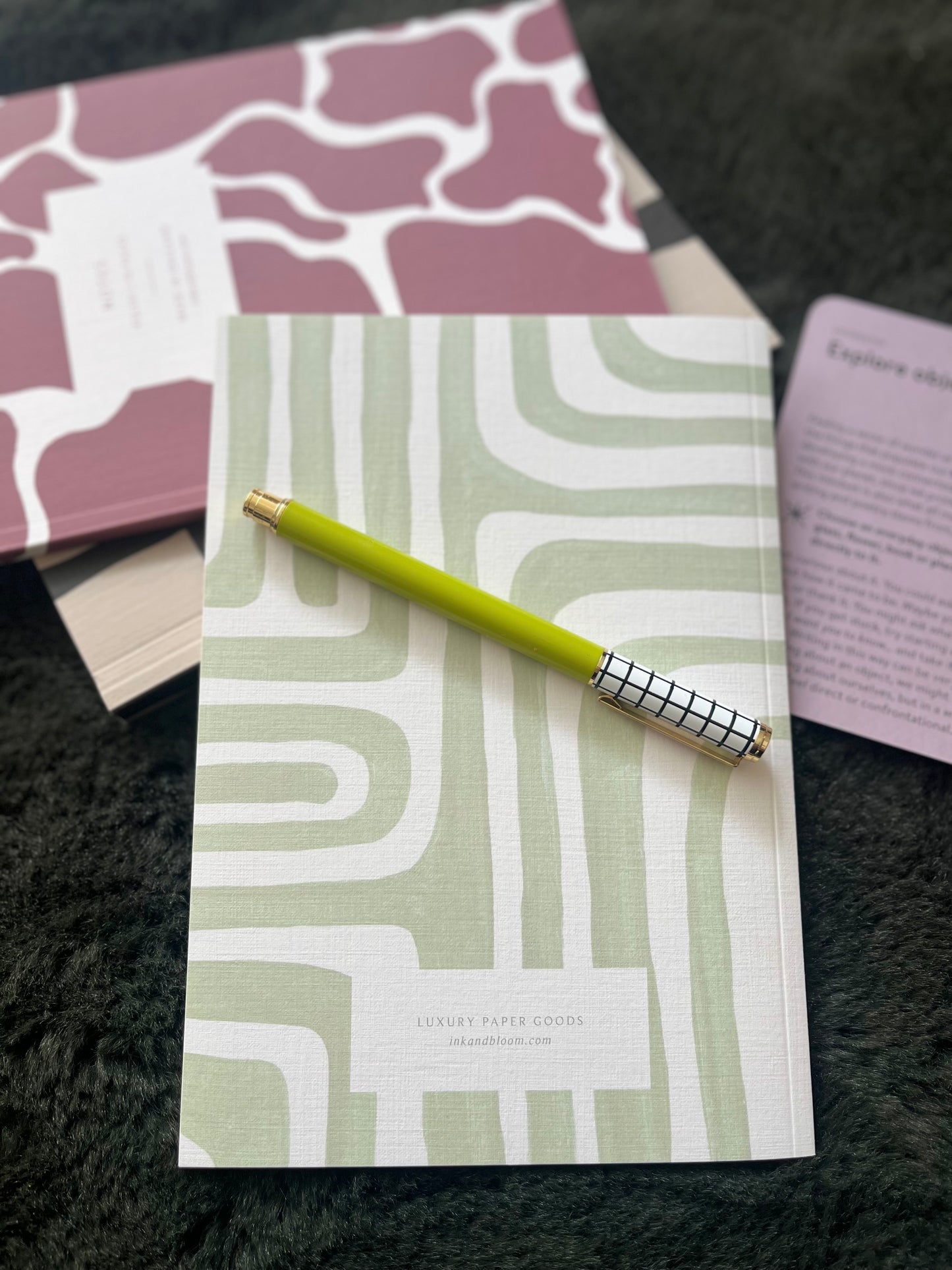 Abstract Pale Green Notebook